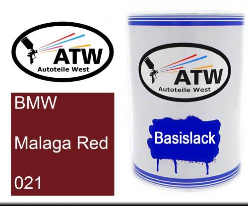 BMW, Malaga Red, 021: 500ml Lackdose, von ATW Autoteile West.